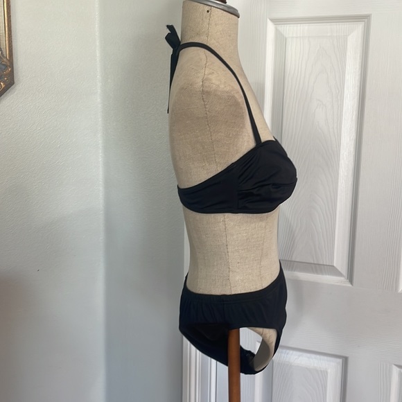 Vintage solar bikini black swimsuit 2 piece bathing suit Germany size 34C 11 12 - Picture 10 of 16